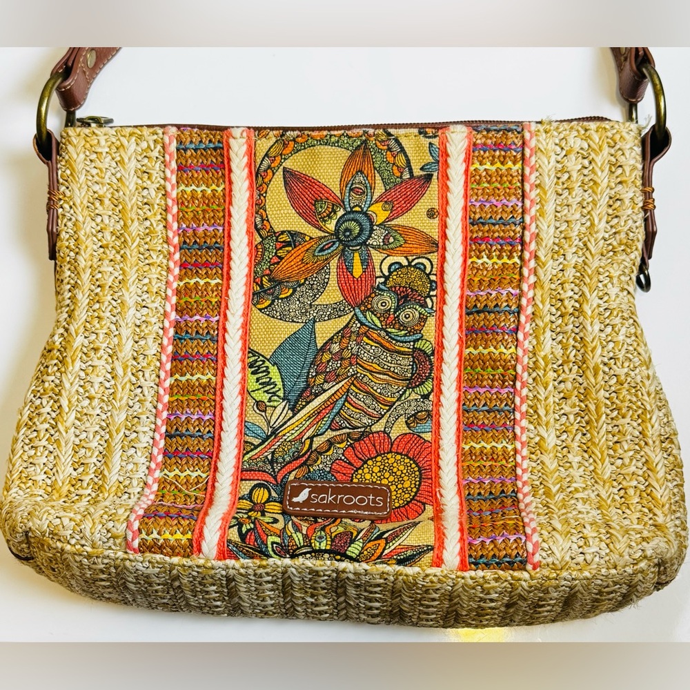 The Sak Crossbody Purse Bag Sakroots Sky Spirit Desert Owl Crossbody Purse - Picture 3 of 14